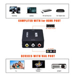 Convertisseur vidéo Mini HD VK-126 HDMI vers AV/CVBS, HDMI vers AV/CVBS