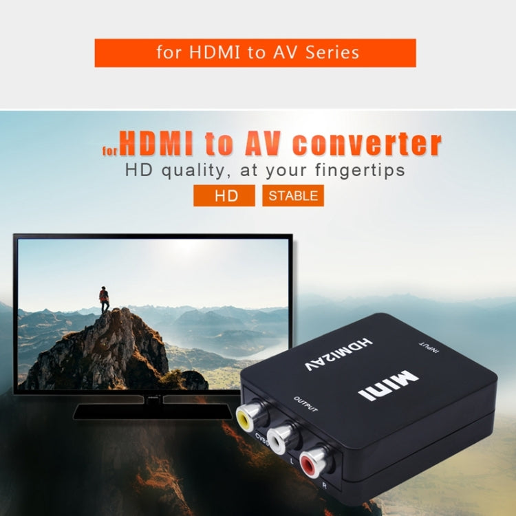 Convertisseur vidéo Mini HD VK-126 HDMI vers AV/CVBS, HDMI vers AV/CVBS