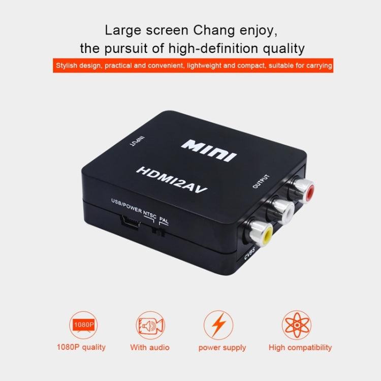 Convertisseur vidéo Mini HD VK-126 HDMI vers AV/CVBS, HDMI vers AV/CVBS