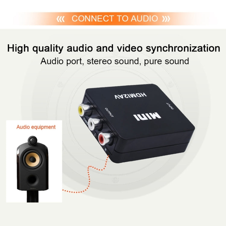 Convertisseur vidéo Mini HD VK-126 HDMI vers AV/CVBS, HDMI vers AV/CVBS