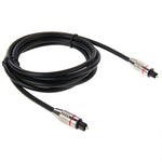 Câble optique audio numérique fibre Toslink M vers M, diamètre 5,0 mm, longueur 2 m, 2 m