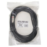 Câble optique audio numérique fibre Toslink M vers M, diamètre 5,0 mm, longueur 5 m, 5 m