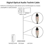 Câble optique audio numérique fibre Toslink M vers M, diamètre 5,0 mm, longueur 5 m, 5 m