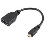 Câble adaptateur micro HDMI mâle vers HDMI femelle, longueur : 17 cm