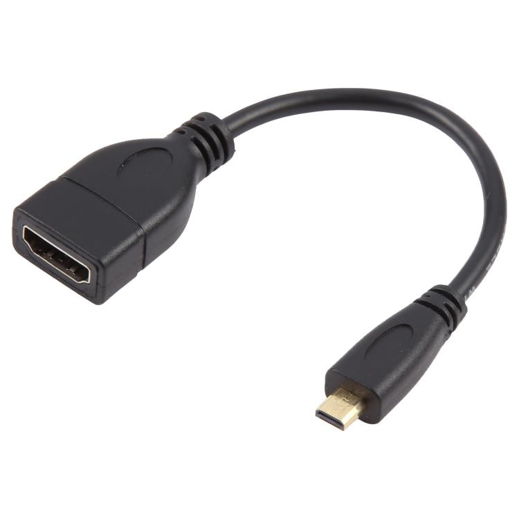 Câble adaptateur micro HDMI mâle vers HDMI femelle, longueur : 17 cm