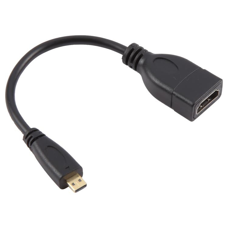 Câble adaptateur micro HDMI mâle vers HDMI femelle, longueur : 17 cm