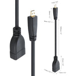 Câble adaptateur micro HDMI mâle vers HDMI femelle, longueur : 17 cm