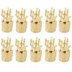 10 pièces d'adaptateurs connecteurs RF SMA mâle jack plaqués or pour montage sur bord de PCB, soudure, 0,62 pouce, SMA mâle jack