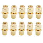 10 pièces d'adaptateurs connecteurs RF SMA mâle plaqués or à sertir pour câble RG58 / RG142 / LMR195, prise SMA mâle