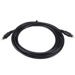 Câble optique audio numérique Toslink, longueur du câble : 3 m, diamètre extérieur : 4,0 mm (plaqué or), 3 m