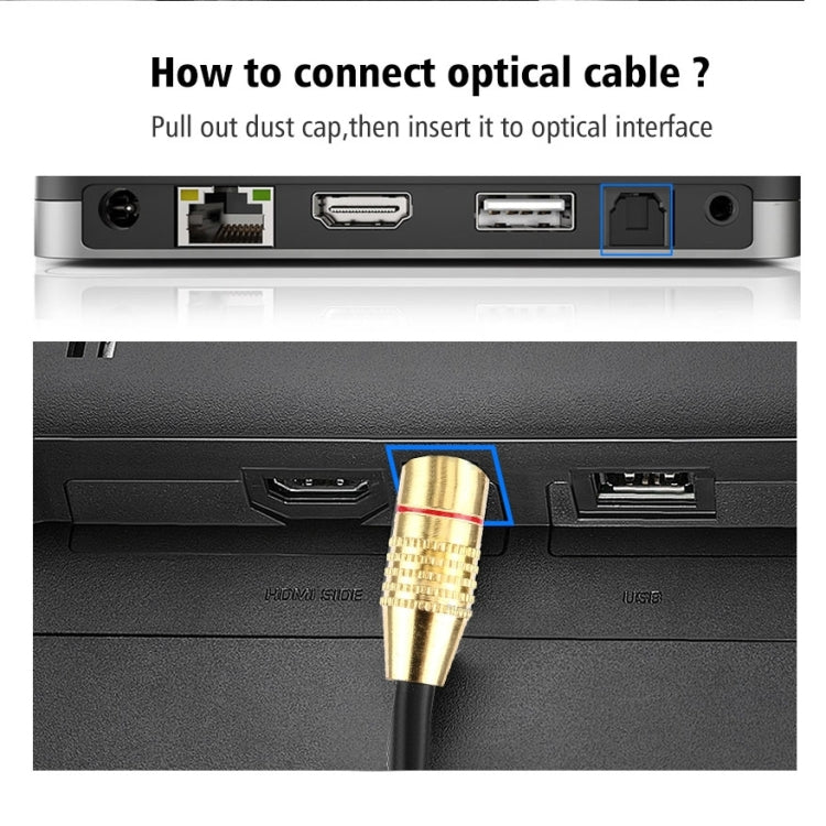 Câble optique audio numérique Toslink, diamètre extérieur : 5,0 mm, 1,5 m