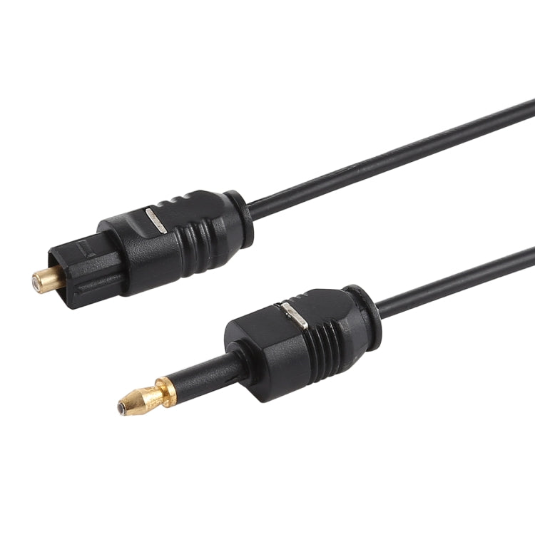 Câble audio optique numérique TOSLink mâle vers 3,5 mm mâle, longueur : 0,8 m, diamètre extérieur : 2,2 mm
