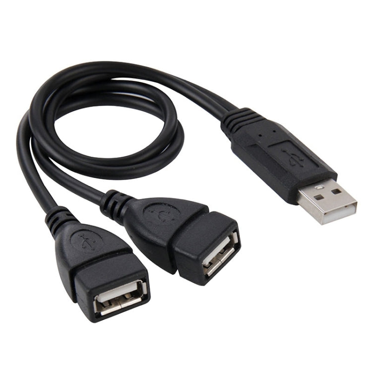 Câble adaptateur USB 2.0 mâle vers 2 prises USB femelles doubles pour ordinateur / portable, longueur : environ 30 cm, USB 2.0 AM vers 2 USB 2.0 AF