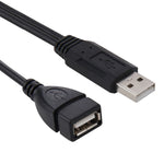 Câble adaptateur USB 2.0 mâle vers 2 prises USB femelles doubles pour ordinateur / portable, longueur : environ 30 cm, USB 2.0 AM vers 2 USB 2.0 AF