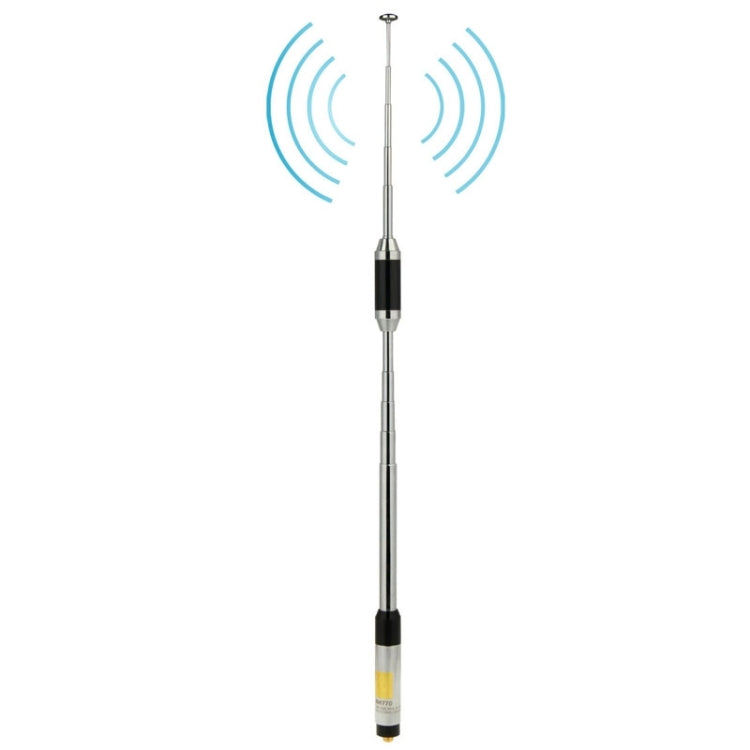 Antenne radio portable télescopique RH770 double bande 144/430 MHz SMA-F à gain élevé pour talkie-walkie, longueur d’antenne : 93 cm