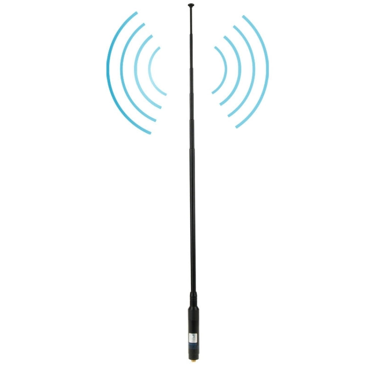 Antenne radio télescopique portative SMA-F double bande 144/430MHz haute gain RH660S pour talkie-walkie, longueur antenne : 108,5 cm