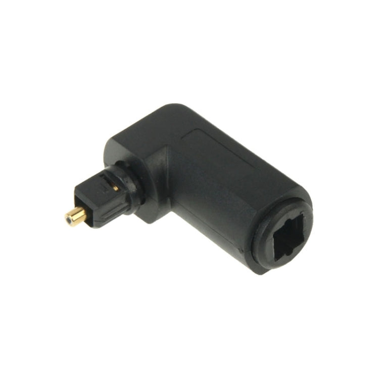 Adaptateur audio numérique TOSLINK carré à carré 90 degrés de haute qualité plaqué or, fibre optique audio ronde