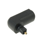 Adaptateur audio numérique TOSLINK carré à carré 90 degrés de haute qualité plaqué or, fibre optique audio ronde