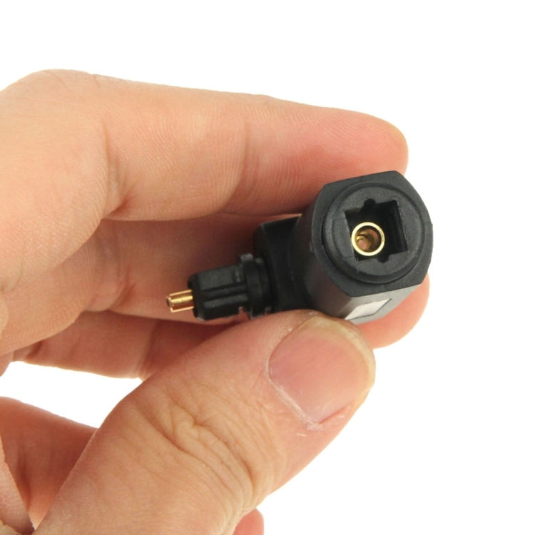 Adaptateur audio numérique TOSLINK carré à carré 90 degrés de haute qualité plaqué or, fibre optique audio ronde