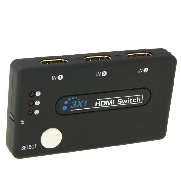 Mini sélecteur HDMI 3x1 HD 1080P V1.3 avec télécommande pour HDTV / STB / DVD / projecteur / DVR, 1x3 HDMI V1.3
