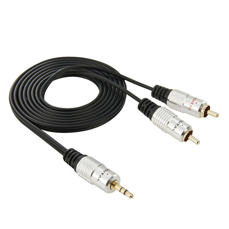 Câble audio stéréo jack 3,5 mm vers 2 RCA mâles, longueur : 1,5 m, 2 RCA, longueur : 1,5 m