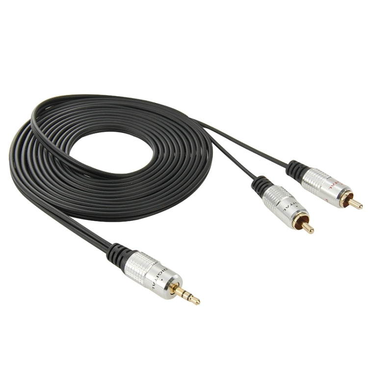 Câble audio stéréo jack 3,5 mm vers 2 RCA mâles, longueur : 3 m, 2 RCA, longueur : 3 m