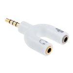 Adaptateur séparateur stéréo mâle 3,5 mm vers casque et micro femelle 3,5 mm