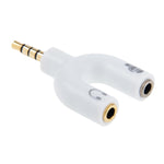 Adaptateur séparateur stéréo mâle 3,5 mm vers casque et micro femelle 3,5 mm