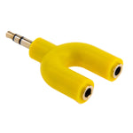 Adaptateur séparateur stéréo mâle 3,5 mm vers double stéréo femelle 3,5 mm