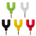 Adaptateur séparateur stéréo mâle 3,5 mm vers double stéréo femelle 3,5 mm