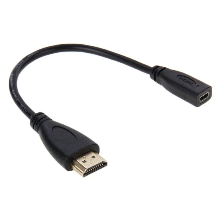 Câble adaptateur HDMI mâle 20 cm vers Micro HDMI femelle, HDMI vers Micro HDMI