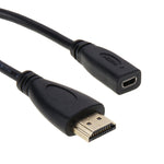 Câble adaptateur HDMI mâle 20 cm vers Micro HDMI femelle, HDMI vers Micro HDMI