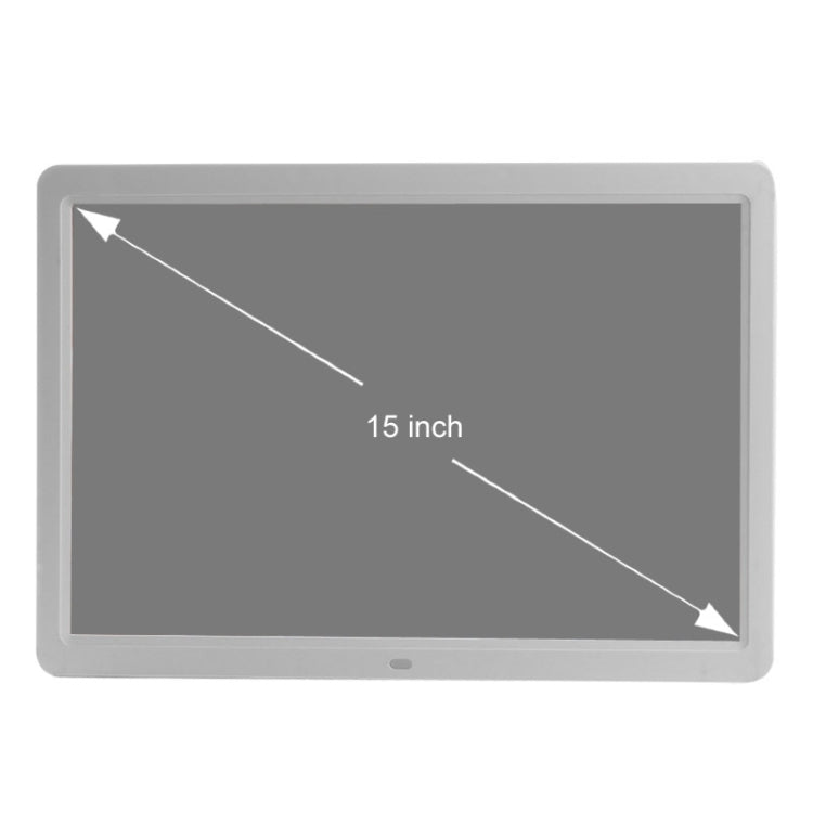 Cadre Photo Numérique Suspendu 15 pouces 1280 x 800 16:9 Écran LED Large avec Support & Télécommande, Support Carte SD / MicroSD / MMC / MS / XD / Clé USB, 15 pouces