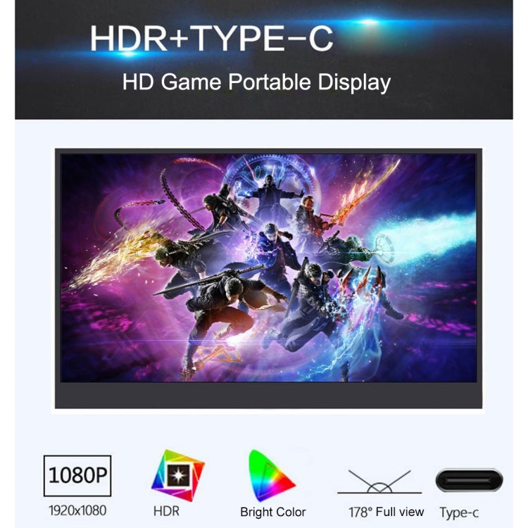 Écran portable LED 15,6 pouces 1080P Support HDR, 15,6 pouces 1080P