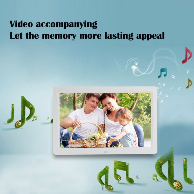 Cadre photo numérique multimédia LED 12 pouces avec support, lecteur de musique et de films, support USB / SD / Micro SD / MMC / MS / XD