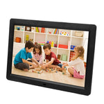 Cadre photo numérique multimédia LED 12 pouces avec support, lecteur de musique et de films, support USB / SD / Micro SD / MMC / MS / XD