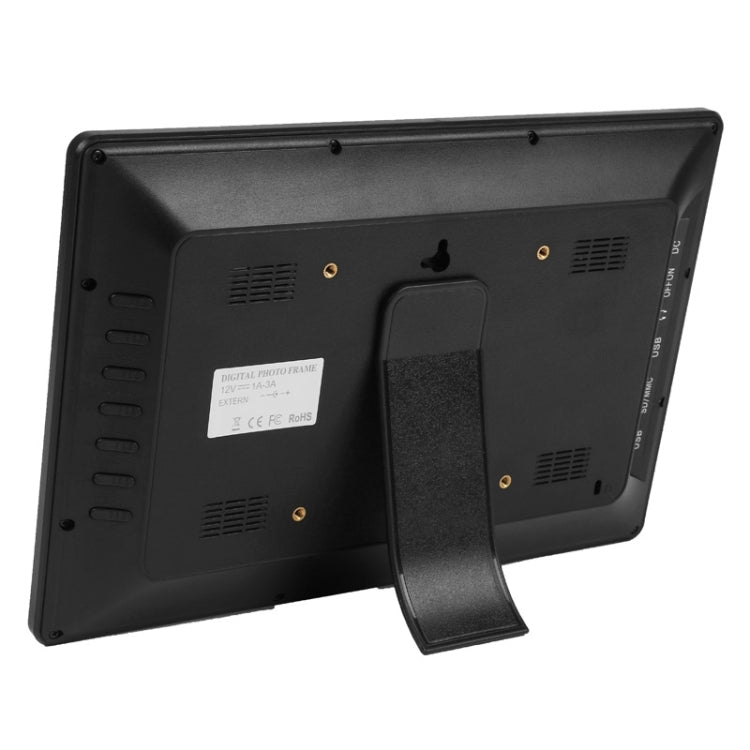 Cadre photo numérique multimédia LED 12 pouces avec support, lecteur de musique et de films, support USB / SD / Micro SD / MMC / MS / XD
