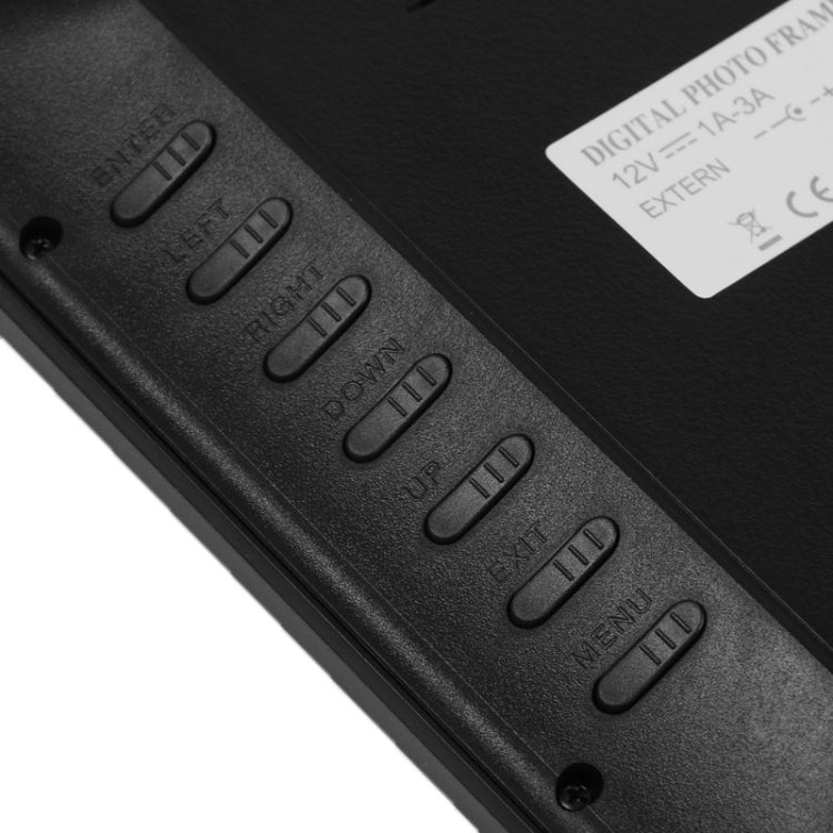 Cadre photo numérique multimédia LED 12 pouces avec support, lecteur de musique et de films, support USB / SD / Micro SD / MMC / MS / XD