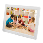 Cadre photo numérique multimédia LED 12 pouces avec support, lecteur de musique et de films, support USB / SD / Micro SD / MMC / MS / XD