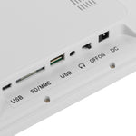 Cadre photo numérique multimédia LED 12 pouces avec support, lecteur de musique et de films, support USB / SD / Micro SD / MMC / MS / XD