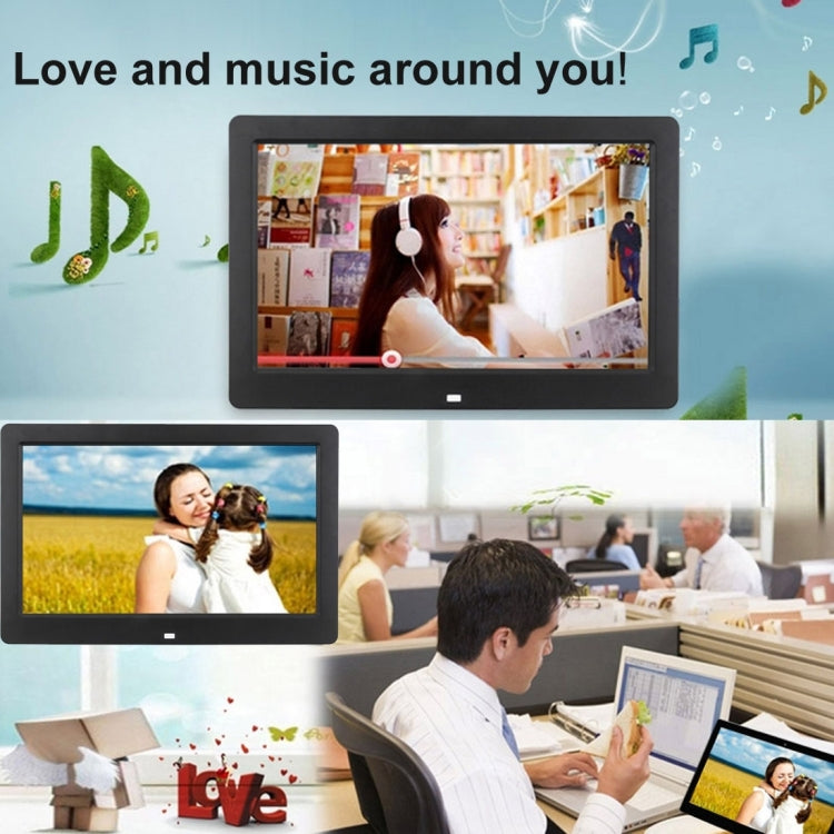 Cadre photo numérique grand écran HD 10,1 pouces avec support et télécommande, Allwinner E200, réveil / MP3 / MP4 / lecteur de films, 10,1 pouces Allwinner E200, 10,1 pouces/HSD-P503