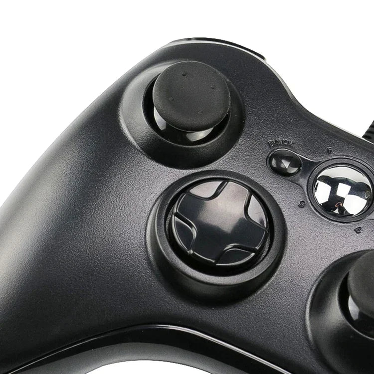 Manette de jeu filaire USB 2.0 pour Xbox 360, Plug and Play, longueur du câble : 2,5 m, pour Xbox 360 (noire)