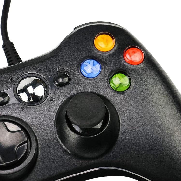 Manette de jeu filaire USB 2.0 pour Xbox 360, Plug and Play, longueur du câble : 2,5 m, pour Xbox 360 (noire)