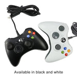Manette de jeu filaire USB 2.0 pour Xbox 360, Plug and Play, longueur du câble : 2,5 m, pour Xbox 360 (noire)