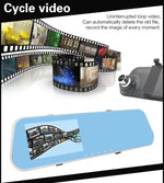 DVR Véhicule Double Caméra Écran 4,3 pouces Full HD 1080P, Angle de Vue Large 140 Degrés, Support Vision Nocturne / Surveillance de Stationnement / Enregistrement en Boucle / Détection de Mouvement / G-Sensor / Carte TF, 4,3 pouces