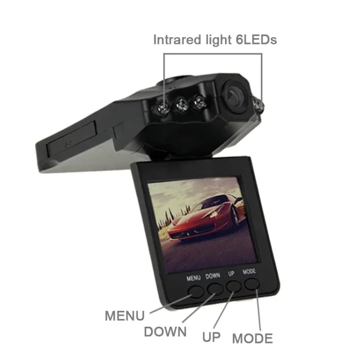 Enregistreur Vidéo Haute Définition Écran 2,5 pouces, 6 LED, Format Vidéo AVI, Support Carte SD, Fonction Enregistrement en Boucle (Schéma Generalplus), 2,5 pouces