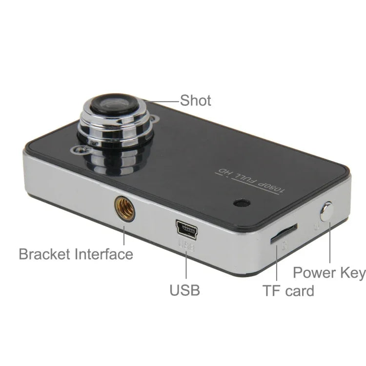 G200 720P VGA Écran LCD 2,4 pouces Enregistreur DVR Voiture, Angle de Vue Large 100 Degrés, Support Enregistrement en Boucle / Détection de Mouvement, G200