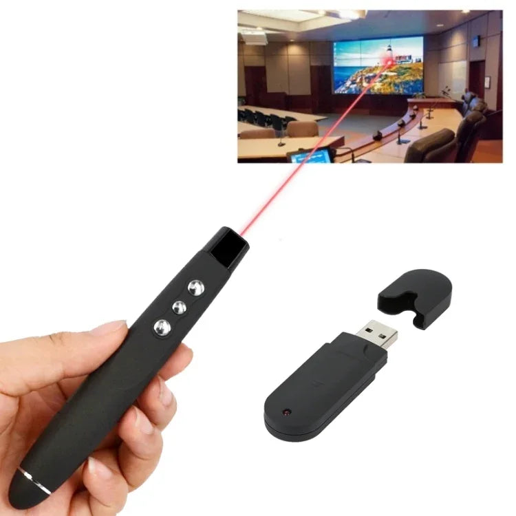 Télécommande de Présentation Multimédia PP-1000 Pointeur PowerPoint 2,4 GHz RF avec Pointeur Laser et Récepteur USB