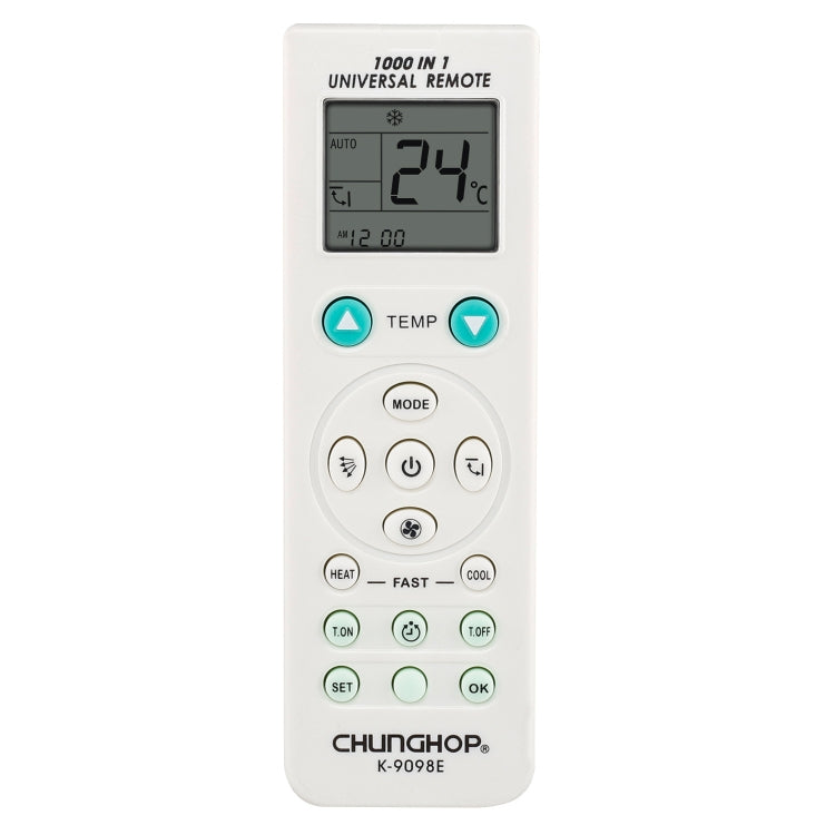 Télécommande universelle pour climatisation Chunghop (K-9098E), K-9098E