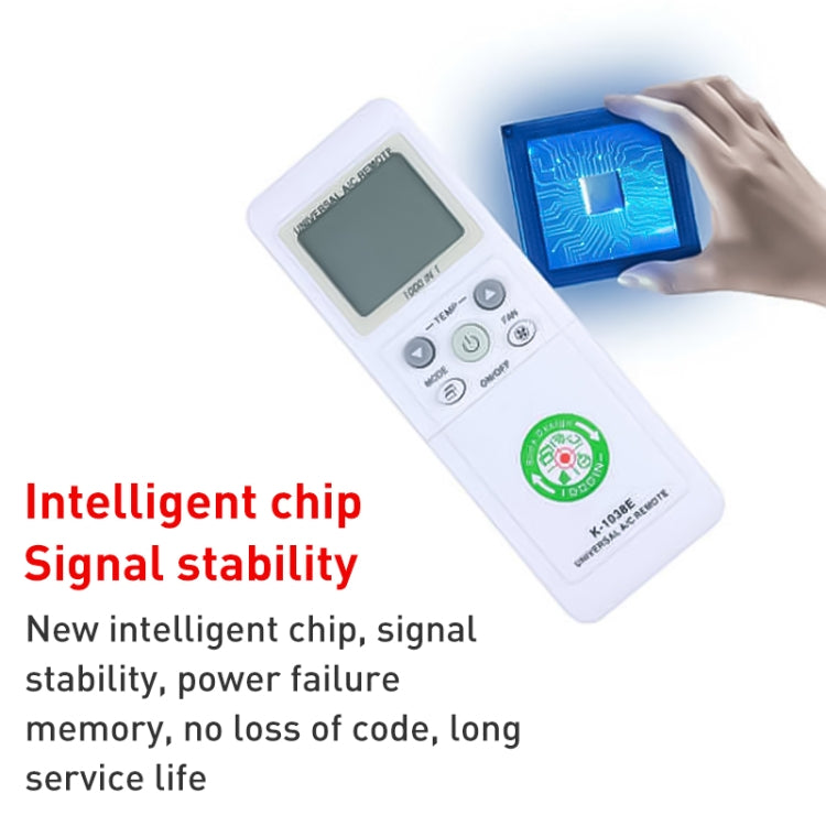Télécommande universelle pour climatisation Chunghop (K-1038E), K-1038E
